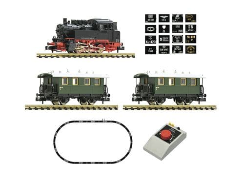Fleischmann  5160003 Scale: 1:160, N DB BR80 Steam Passenger Starter Set III