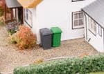 GM495 Scale: 1:76, OO Wheelie Bins 4pcs (Pre-Built)