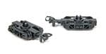 GR106 Peco Pair of Archbar Wagon Bogies, Wheels & Couplers, OO-9