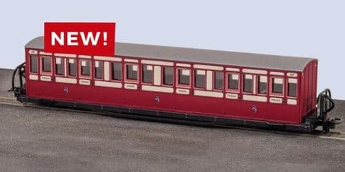 GR622B Peco  FR Long 'Bowsider' Coach - Red & Cream No.20