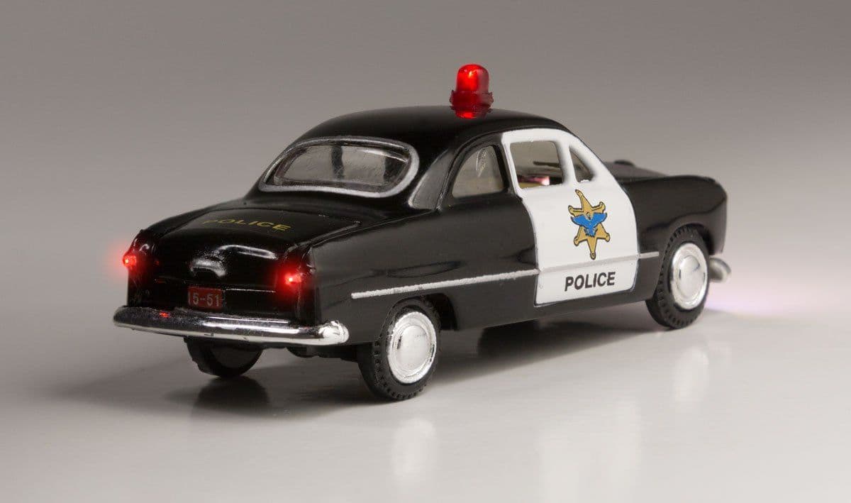 Woodland Scenics Just Plug Lighted Police Car - O Scale / 1:48 Model JP5973
