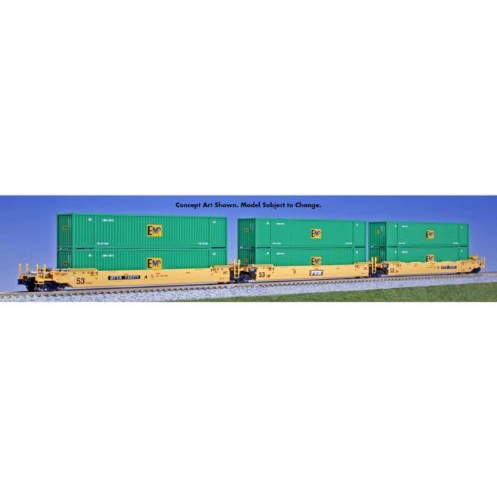 Kato 106-6187 Gunderson MAXI-IV 3 Unit Car TTX 732256 EMP Containers
