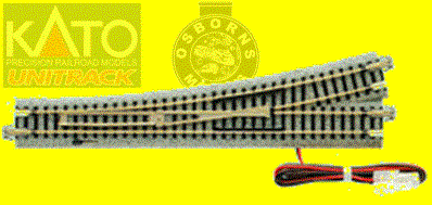 thumbnail image 2 of Kato 20-202 N Scale Unitrack Electric Turnout #6 Left Hand – Set Of 5 – New – Made In Japan 2 of 4