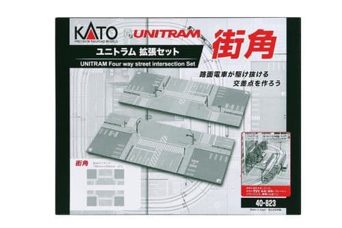 Kato 40-823 Scale: 1:150, N  Unitram Four Way Street Intersection Set