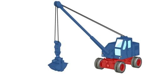 LC4702 Scale: 1:160, N *Fuchs F301 Crane Blue w/Telescopic Arm & Grab