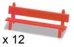 LK26 Peco  Platform Seats, red (12 pack)