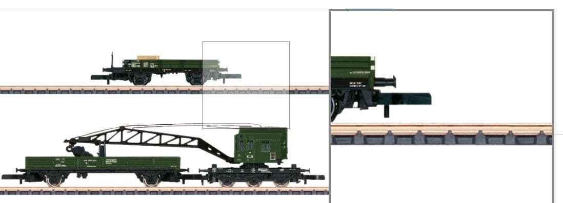 MARKLIN フォルクスワーゲン Marklin 86572 Scale 1 220 Z P DB Crane & Match Wagon Set IV