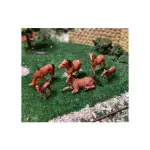 miniocity 076-500 Part-Painted Horses (6) Figure Set