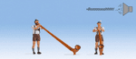 Noch 12821 Scale: 1:87, HO Alpine Horn Blowers Sound Scene