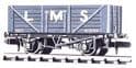 NR-41M Peco: (RAILWAY COMPANY SERIES 10 FT WHEELBASE ) Coal, 7 plank LMS, light grey