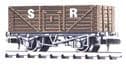 NR-41S Peco: (RAILWAY COMPANY SERIES 10 FT WHEELBASE ) Coal, 7 plank SR, brown