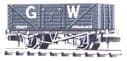 NR-41W Peco: (RAILWAY COMPANY SERIES 10 FT WHEELBASE ) Coal, 7 plank GW, dark grey