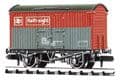NR-42R Peco: (RAILWAY COMPANY SERIES 10 FT WHEELBASE ) Railfreight Box Van BR, red/grey