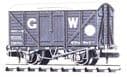 NR-43W Peco: (RAILWAY COMPANY SERIES 10 FT WHEELBASE ) Box Van, Standard type, GW, dark grey