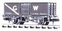 NR-44W Peco: (RAILWAY COMPANY SERIES 10 FT WHEELBASE ) Coal, Butterley Steel type, GW, dark grey
