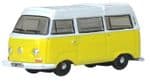 NVW016 Oxford Diecast VW T2 Bay Window Camper Saturn Yellow/White 1:148