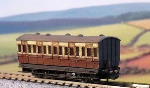 OCWW  OO 042 GWR 4-Wheeled Coach Kit Diag. S2 all Third