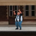 OO Gauge 1:76 Football Fan Newcastle UTD Painted Figure