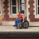 OSBF0016 HO scale Man in Wheelchair