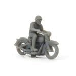 OSBF072 HO Scale (1/87) Knucklehead motorcycle with rider (unpainted)
