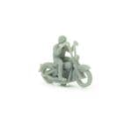 OSBF074 HO Scale (1/87) Knucklehead motorcycle with rider (unpainted)