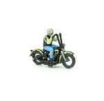 OSBF075 HO Scale (1/87) Knucklehead motorcycle with rider (painted)