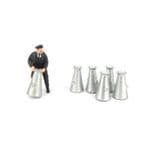 OSBF080 OO Gauge Porter with milk churns (1/76) (unpainted)