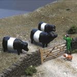 OSBF115 OO Gauge Figures Belted Galloway cattle X 3 (painted)