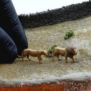 OSBF188 HO Scale Figures Lions X2 (painted)