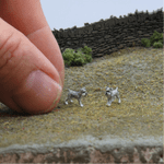 OSBF202 OO Gauge Figures Miniature Schnauzer (painted) (X2)