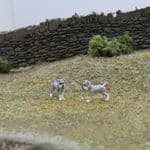 OSBF202 OO Gauge Figures Miniature Schnauzer (painted) (X2)