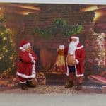OSBF208 OO Gauge Figure Set – Boxing Day Santa & Wife (Hand-Painted)
