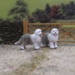OSBF217 OO Gauge Figures Old English Sheepdogs (painted) (X2)