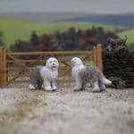 OSBF217 OO Gauge Figures Old English Sheepdogs (painted) (X2)