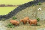 OSBFN083 N Gauge Highland Cattle x 3 (1/148) (painted)