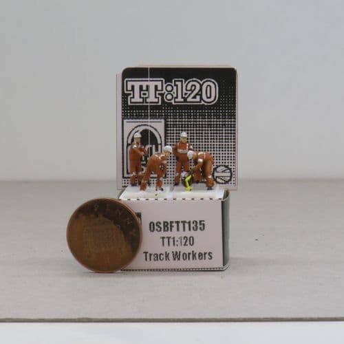 OSBFTT135 TT1:120 Scale Network Rail Track Workers (painted) (pack of 4)