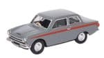 Oxford Diecast 76COR1008 Ford Cortina MkI Lombard Grey/Red