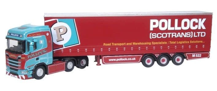 Oxford Diecast 76SNG002 Scale 1 76 OO Scania S Series Curtainside Pollock