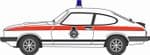 Oxford Diecast NCAP007  Ford Capri MkIII Merseyside Police