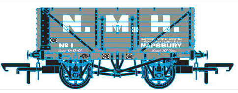 Oxford Rail 76MW7031 Scale: 1:76, OO 7 Plank Wagon Napsbury Hospital Committe No.1