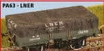Parkside PA63 1/76 Scale OO LNER Wagon Tarpaulins (8)