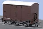 Peco GR-221U OO-9 Box Van Unlettered Brown