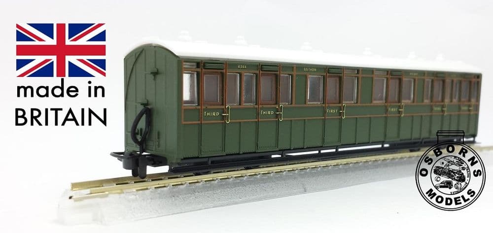 Peco GR401A / B OO9 L&B Composite Coach 1st/3rd SR Livery No 6364