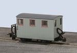 Peco GR590UY PECO G.L.T. OO-9 FR 4-wheel Quarryman Coach 1-balcony, unlettered grey