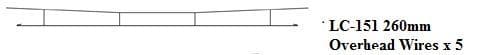 Peco LC151 260mm Overhead Wires x 5