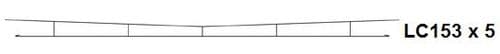 Peco LC153 380mm Overhead Wires x 5
