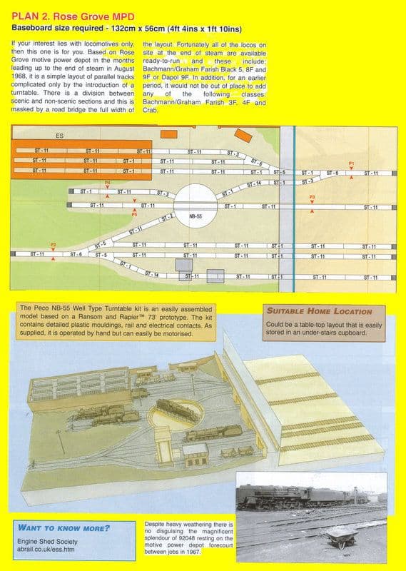 Peco New Plan 002 N Scale Rose Grove Motive Power Depot