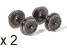 Peco New Style metal rimmed disc wheels 4 Axles