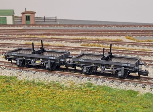 Peco NR1150W 4w Bolster Wagon twin pk, GWR