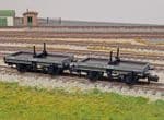 Peco NR1153M 4w Bolster Wagon twin pk, LMS